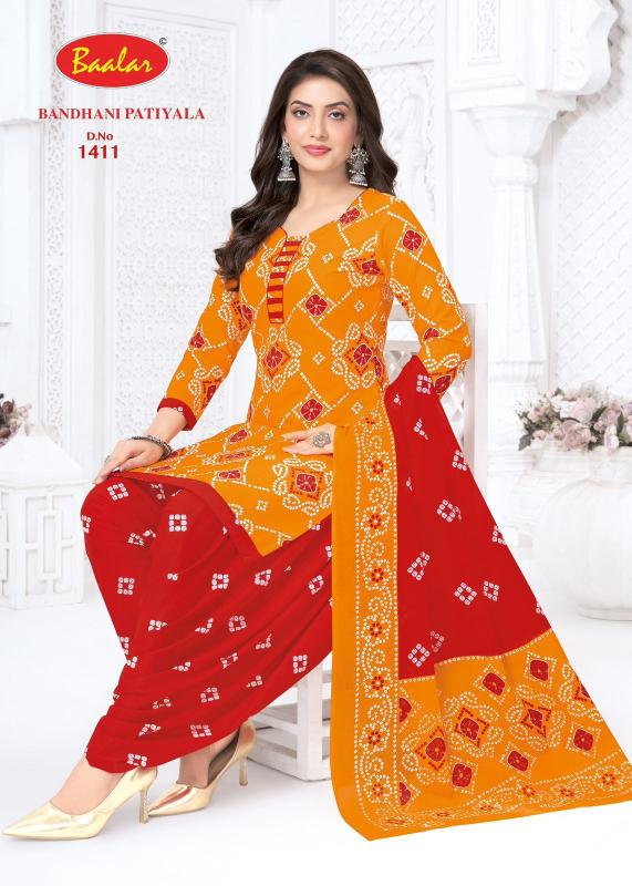 Baalar bandhani patiyala vol-14 dress material wholesaler in vashi navi mumbai